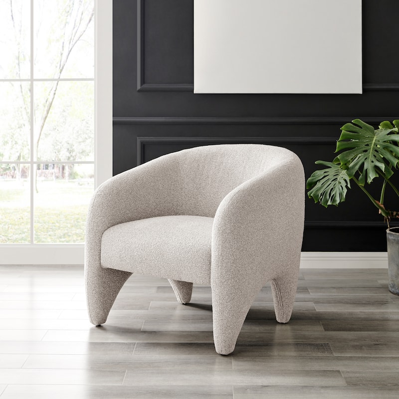 NPD Furniture Carol Chenille Accent Arm Chair - Horizon Gray