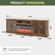 preview thumbnail 43 of 52, 98" Farmhouse TV Stand with 36" Fireplace for TVs up to 100"