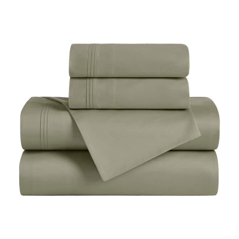 Superior Egyptian Cotton 650 Thread Count Deep Pocket Solid Sheet Set