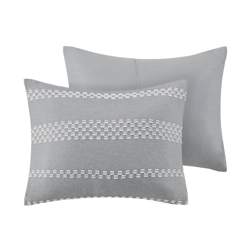 Madison Park Hendry 3 Piece Clipped Jacquard Duvet Cover Set (Insert Excluded)
