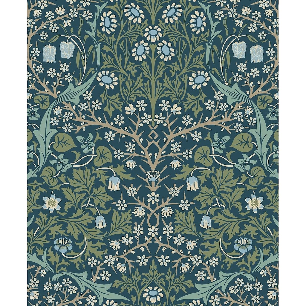Seabrook Designs Victorian Garden Floral Prepasted Wallpaper