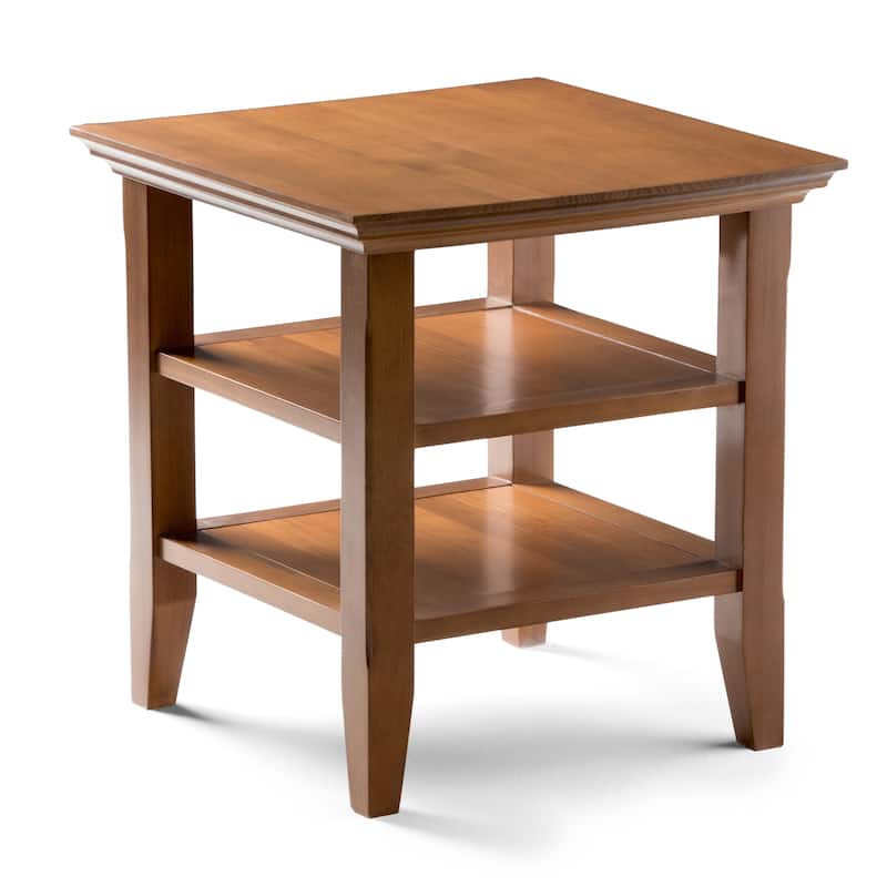 WYNDENHALL Normandy Solid Wood Square Transitional End Table - 19 inch Wide