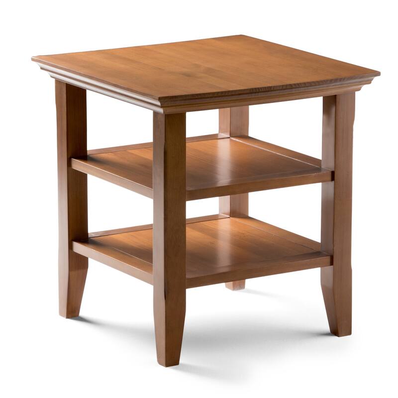 WYNDENHALL Normandy Solid Wood Square Transitional End Table - 19 inch Wide