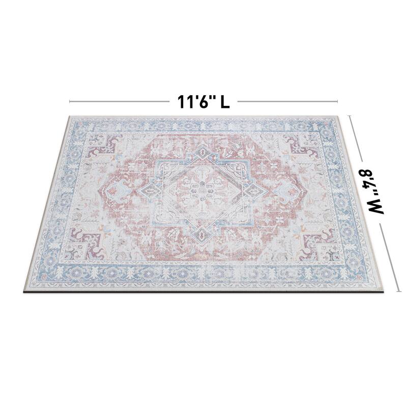 Distressed Boho Machine Washable Area Rug