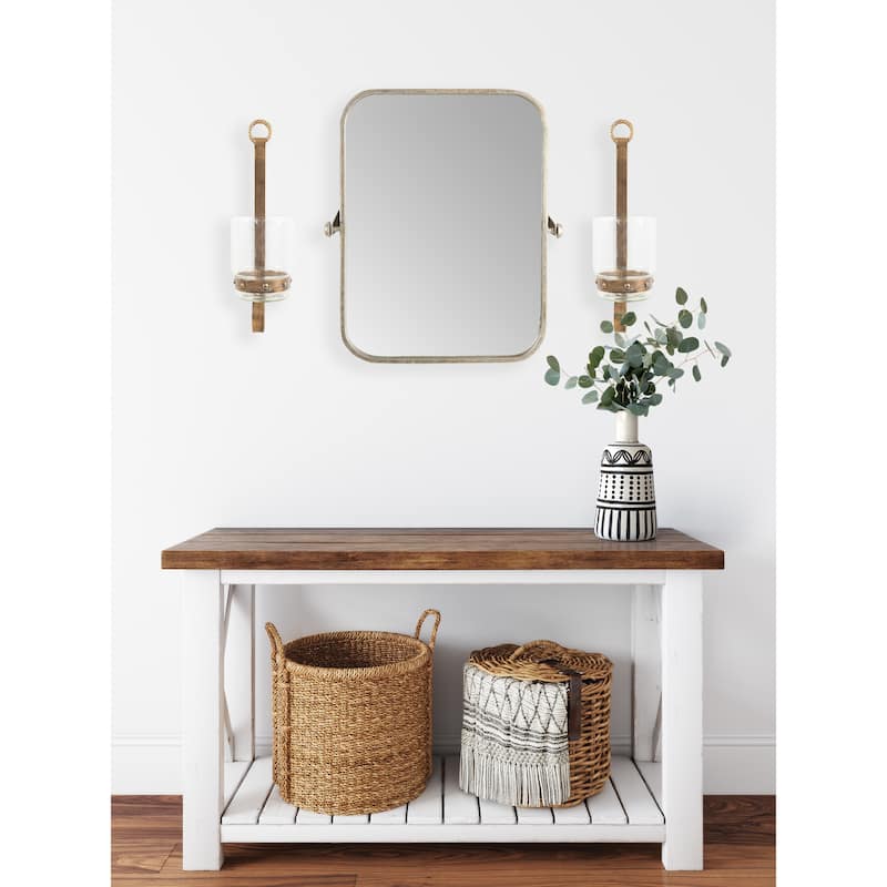 Metal Framed Pivoting Wall Mirror