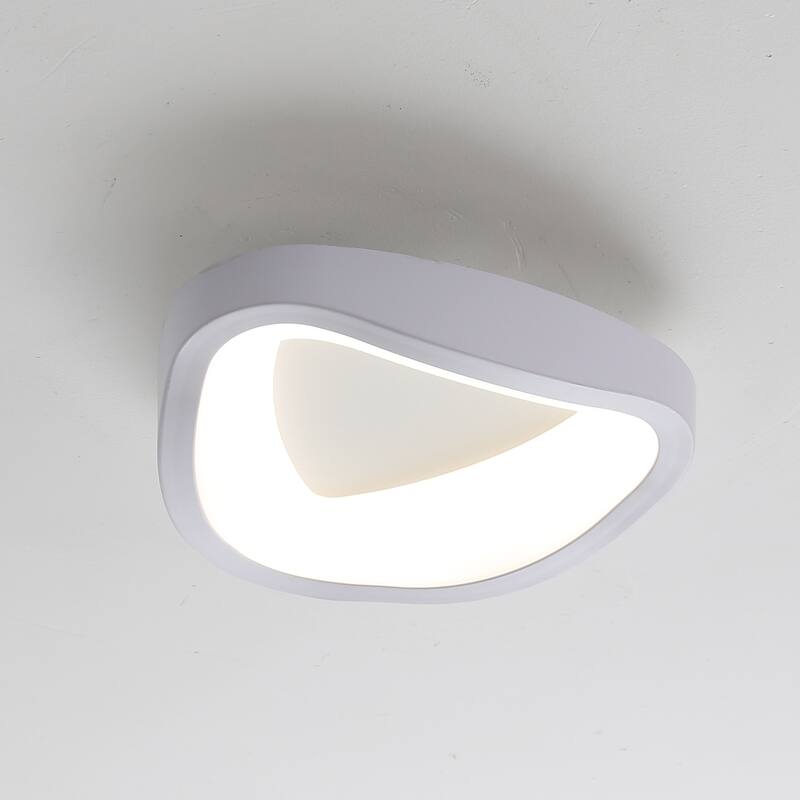 Verona Modern LED Flush Mount Ceiling Light , 8-Inches - White
