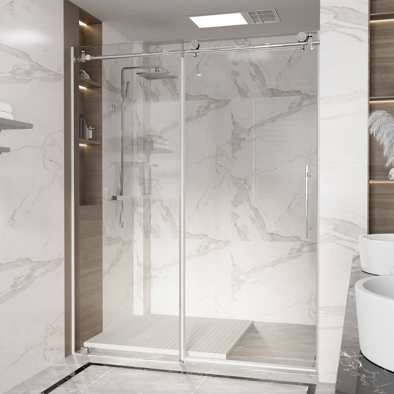 Frameless Sliding Shower Door Adjustable Single Slide