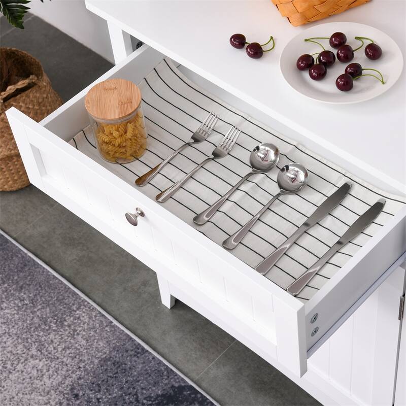 Elegant Buffet with Hutch,Kitchen Pantry Storage Cabinet with Drawer