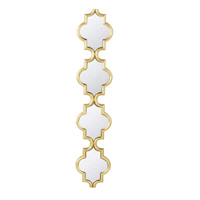 4-Tier Narrow Wall Mirror - 47" - Gold