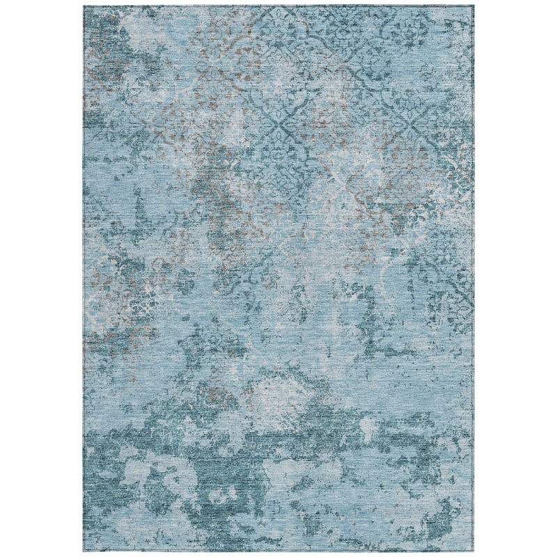 HomeRoots Floral Transitional Rectangle Outdoor Rug