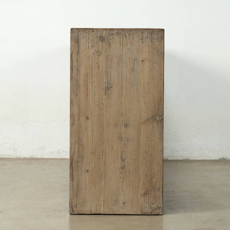 Approx. 79" Rustic Natural Wood Sideboard-3 Drawers & 3 Doors Weathered Natural