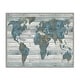 preview thumbnail 10 of 19, Stupell Slate Blue and Tan Rustic Weathered World Map Framed Art, Design By Artist Jamie MacDowell - Multi-color 24 x 30 - Grey