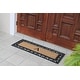 preview thumbnail 67 of 187, Non Slip Coir Low Profile Myla Monogrammed Entry Doormat, 17.7"x47.25"