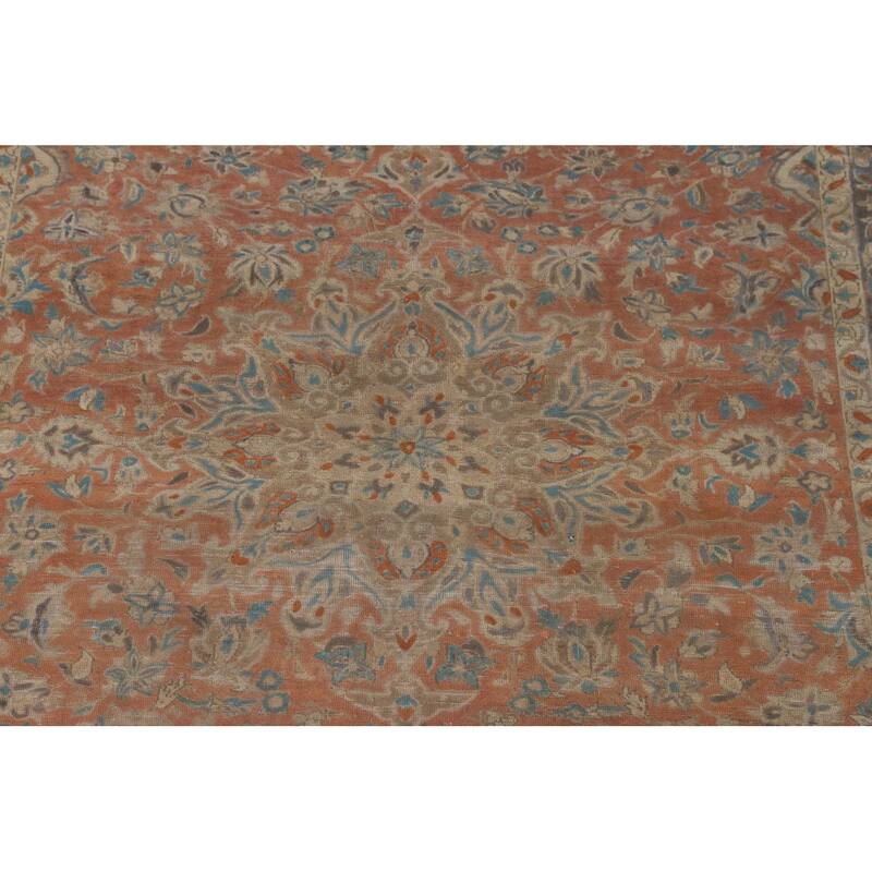 Traditional Najafabad Persian Vintage Rug Hand-Knotted Wool Carpet - 6'11"x 10'5"