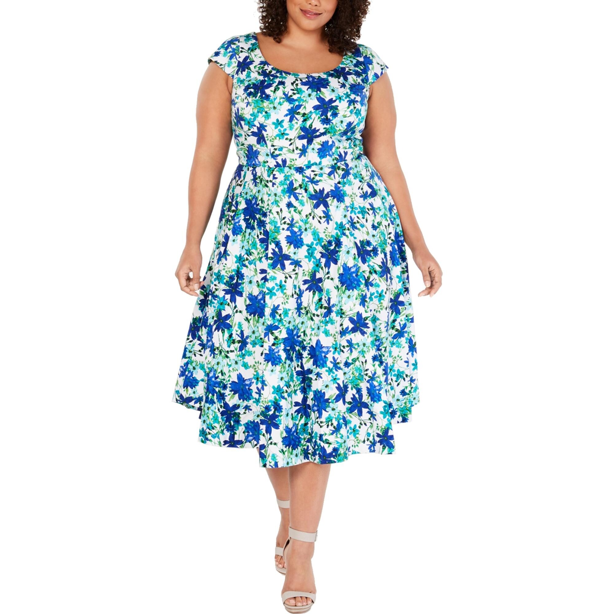white scuba dress plus size