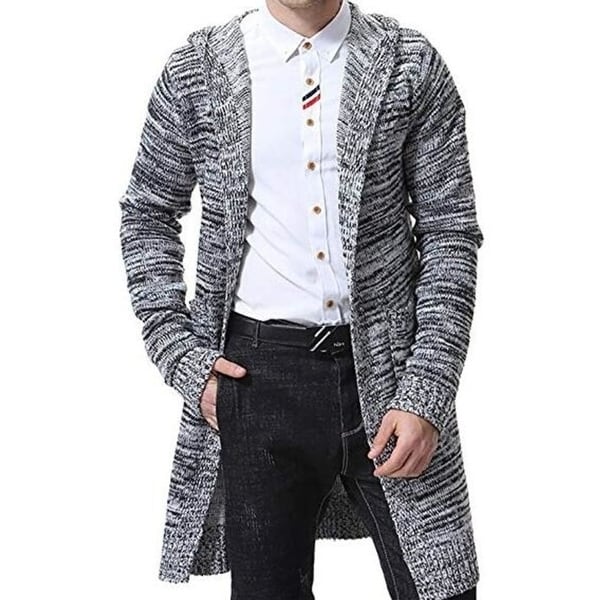 Medium length cardigan sweater