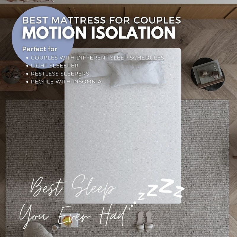 L'Baiet 8" Gel Memory Foam Mattress / Bed in a Box / Medium Firm / Breathable Cooling-Gel Comfort Technology