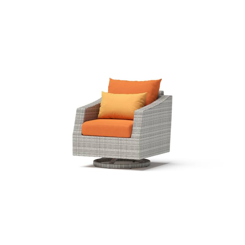 Cannes 8 Piece Sunbrella Outdoor Patio Motion Fire Set