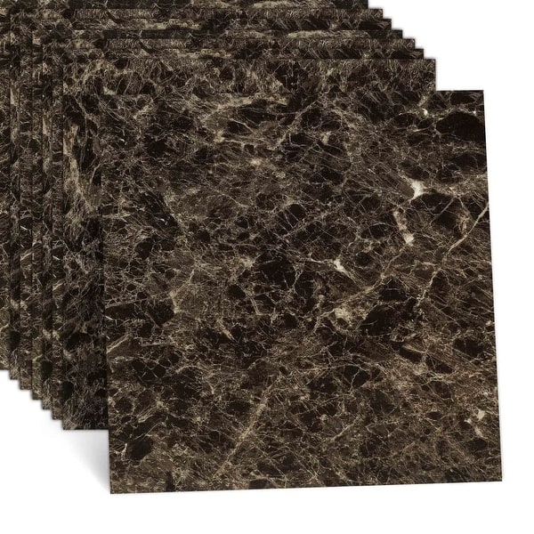 Mohawk® Emperador Dark 18 x 18 Marble Floor and Wall Tile