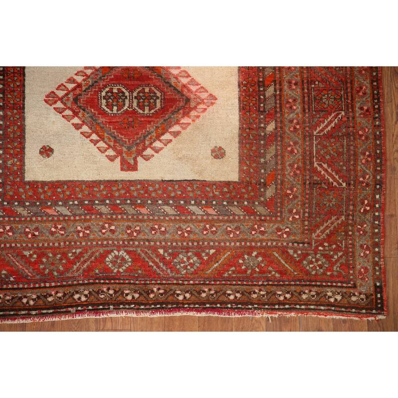 Malayer Vegetable Dye Persian Rug Hand-knotted Wool Carpet - 4'2" x 6'8"