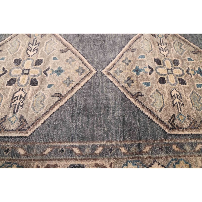 ECARPETGALLERY Hand-knotted Finest Agra Jaipur Dark Grey Wool Rug - 7'8 x 9'7