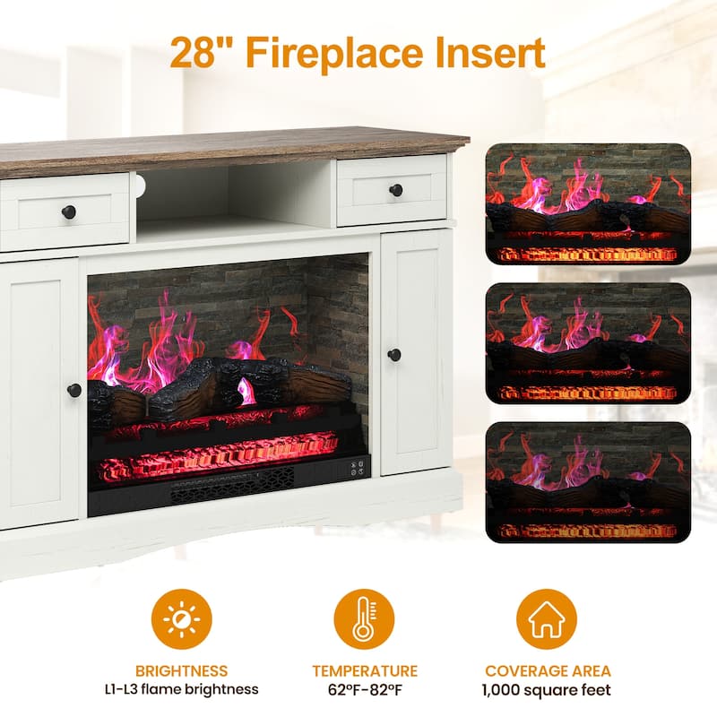 TV Stands with 28'' Fireplace