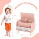 preview thumbnail 4 of 18, Costway Kids Wooden Toy Box with Front Bookshelf 4 Solid Wood Legs - See Details