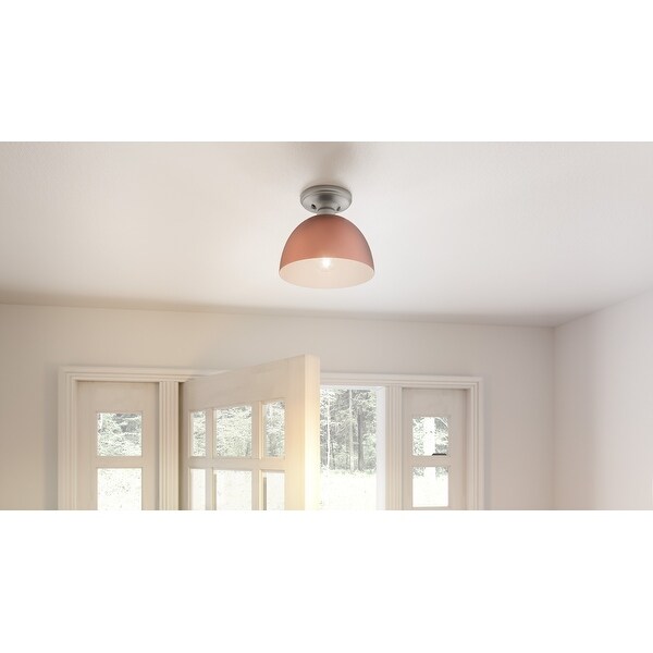 Eason 1 Light Matte Rose Gold Semi Flush Mount Matte Rose Gold Bed Bath Beyond 36264002