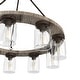 preview thumbnail 7 of 7, Hunter Devon Park 9-Light Chandelier, Wagon Wheel - Dining Room - Rustic, Farmhouse, Clear Glass