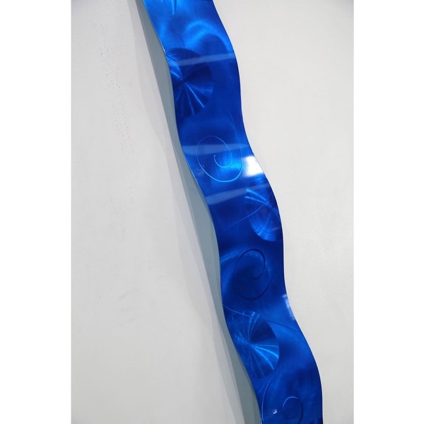 Statements2000 Blue Abstract Metal Wall Art Accent Sculpture Decor by Jon Allen - Blue Wave