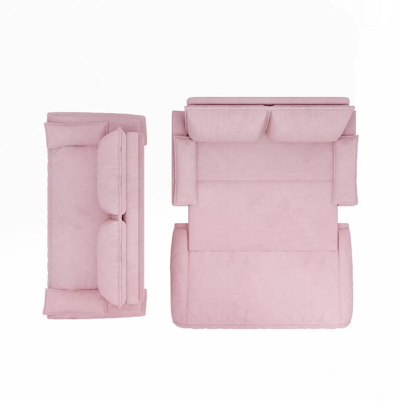 Convertible Sleeper Sofa Multi-Functional Velvet Loveseat Bed