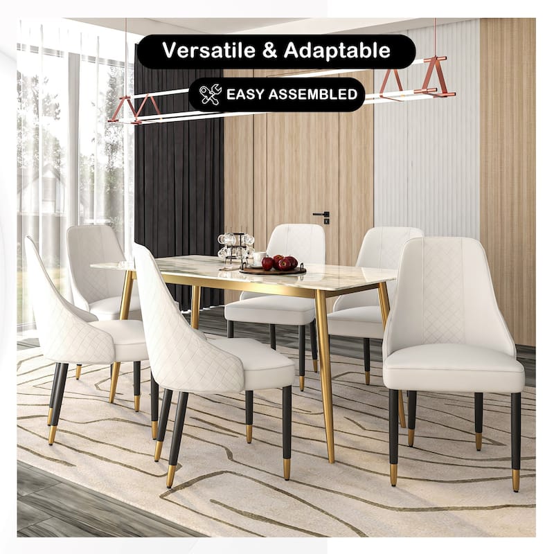 Allure Dining Chairs Fabtic/Leather Seat and Back in Oak Wood Set of 2