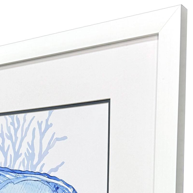Paragon Indigo Ocean Fish Framed Art