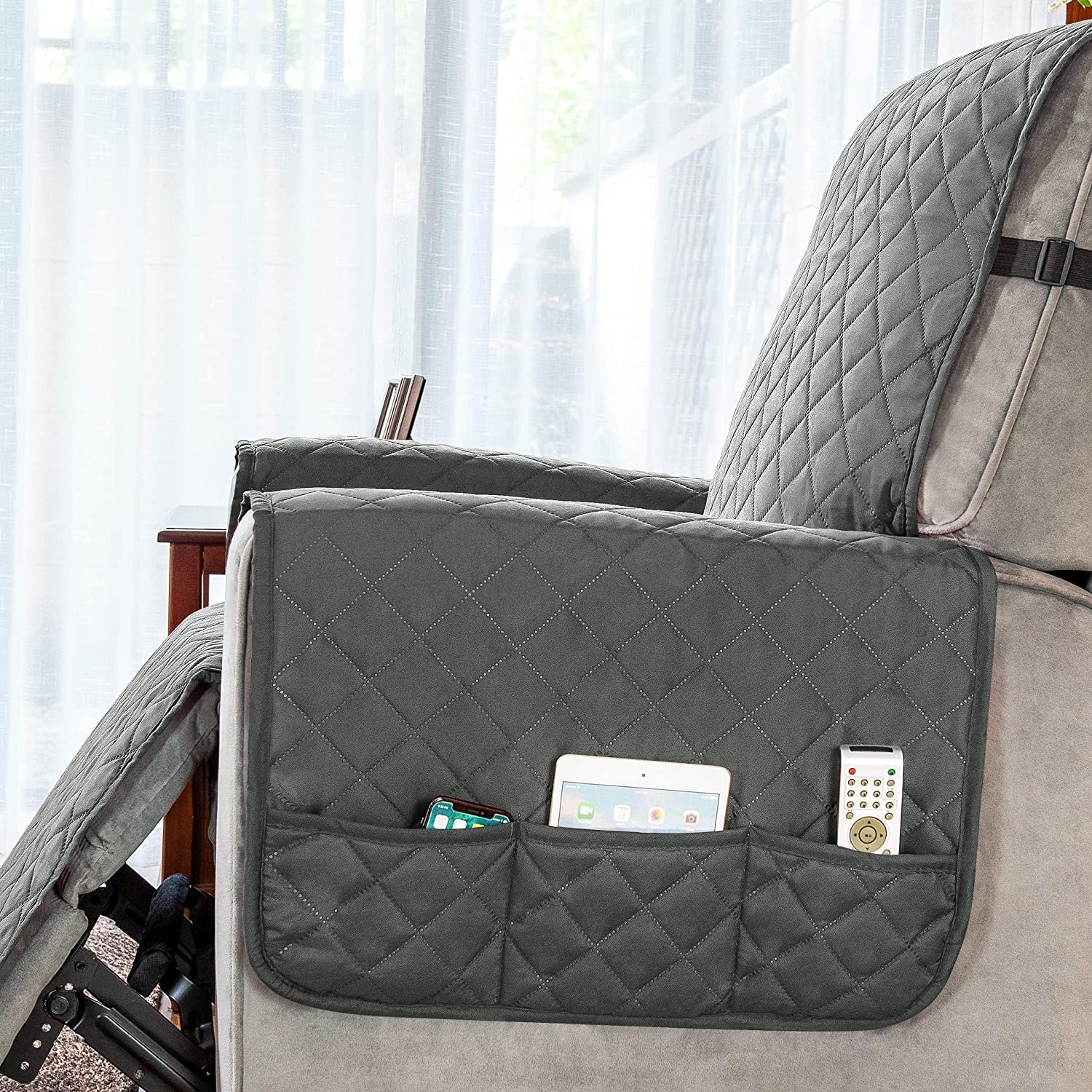 Armchair covers with best sale pockets