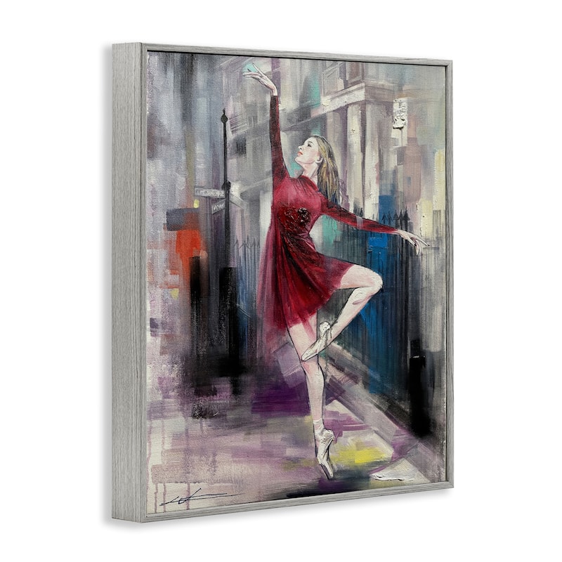 Stupell Ballet on City Street Framed Giclee Art Design By Lucille Lee