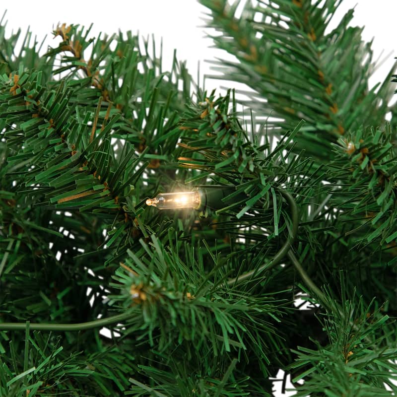 9' x 12" Pre-Lit Black River Pine Artificial Christmas Garland, Clear Lights
