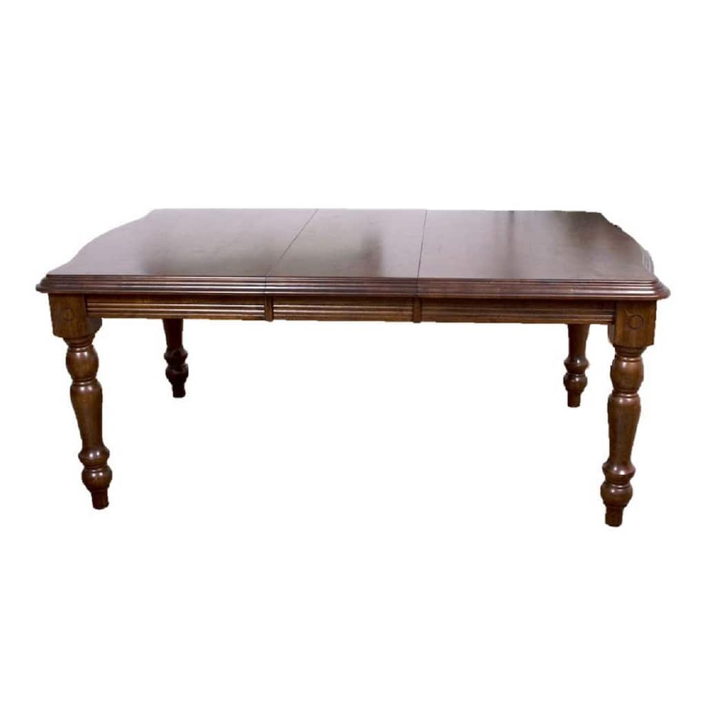 56" Chestnut Solid Handcrafted Hardwood Large Extendable Dining Table
