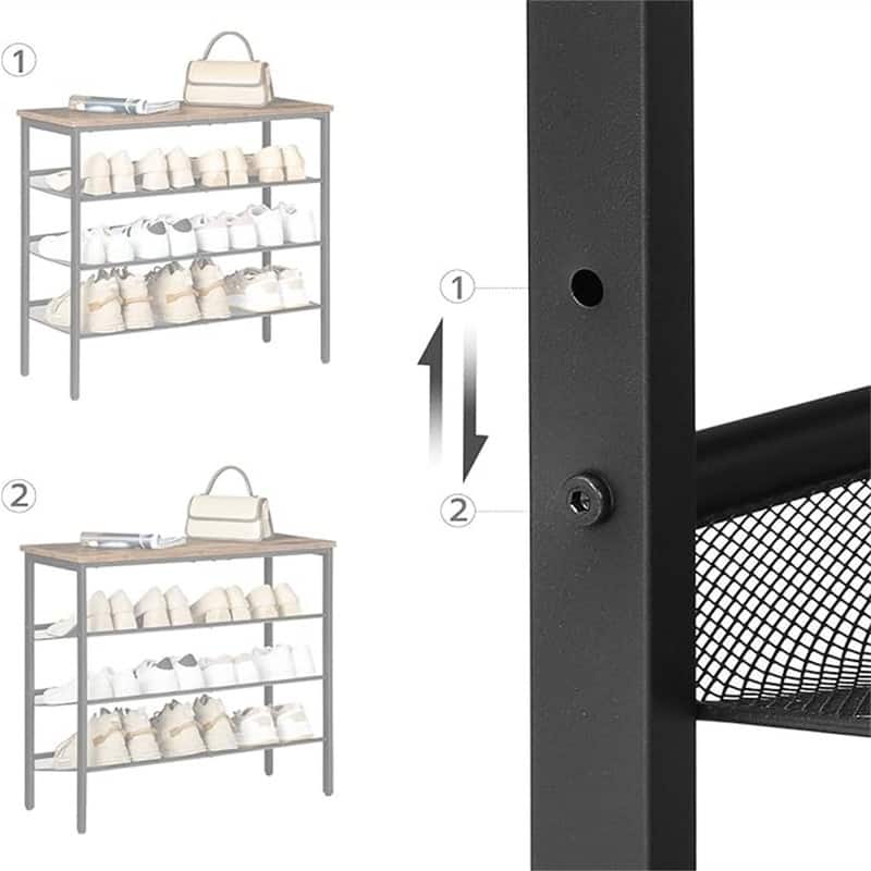 Shoe Rack for Entryway - 11.8"D x 29.5"W x 27.2"H