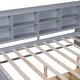 preview thumbnail 9 of 16, Wooden Full Size DayBed with 2 Drawers and USB Charging Ports, Grey
