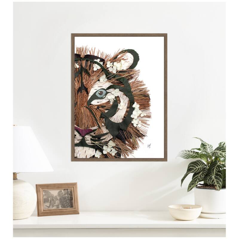 Kate and Laurel Tiger by Madeline Jeppesen Framed Canvas Wall Art Print