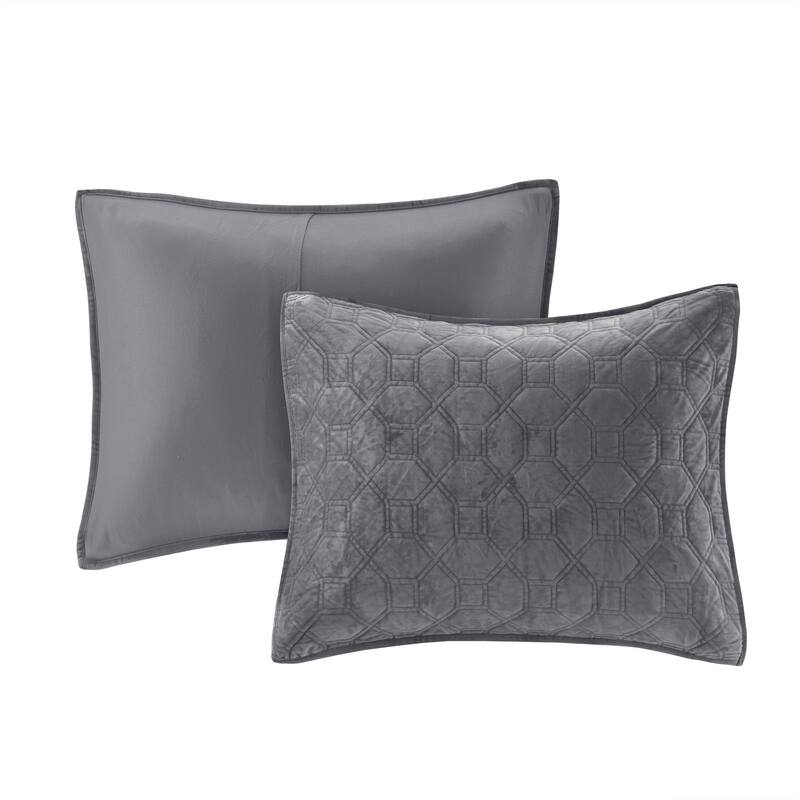 Madison Park Emery 3 Piece Velvet Quilt Set