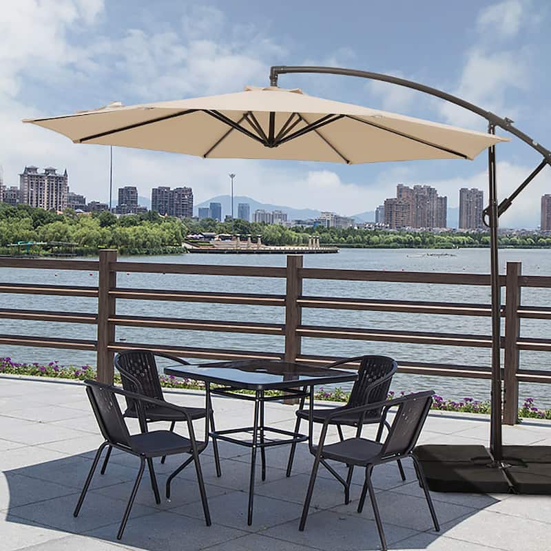 10ft Outdoor Patio Hanging Cantilever Umbrella