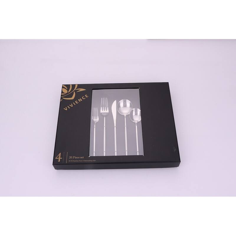 20 Pc Flatware Set Silver - Service For 4