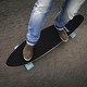 preview thumbnail 9 of 7, 42 in.Geometric Light Blue Longboard Skateboard Drop Through Deck Complete Maple Cruiser Freestyle, Camber Concave