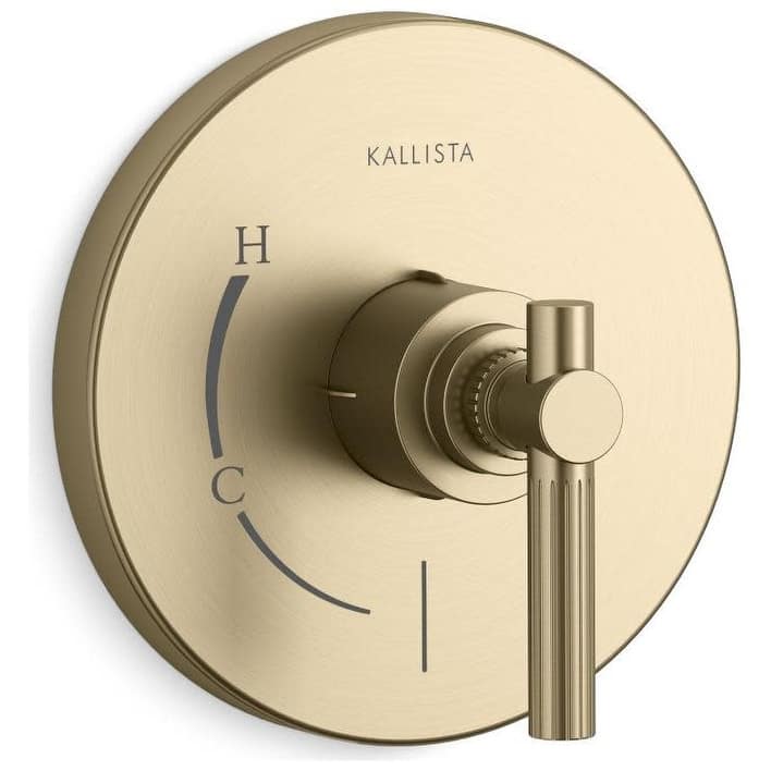 Kallista Pressure Balance Trim w/ Lever Handle - Brushed French Gold