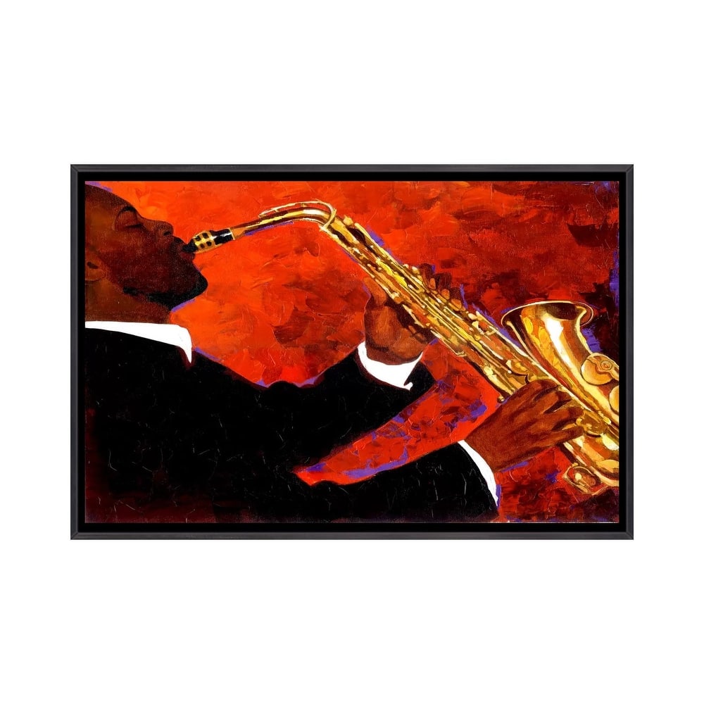 iCanvas "Man on Fire" by Keith Mallett Framed
