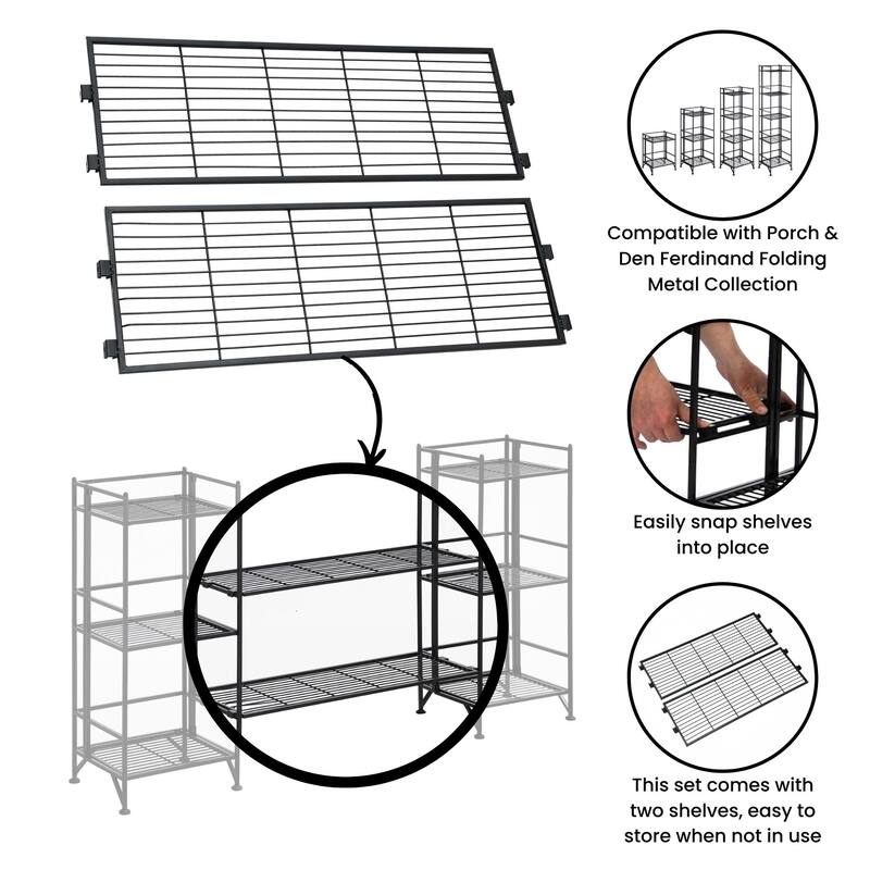 Convenience Concepts Xtra Storage Shelf Deluxe Metal Extension Set of 2
