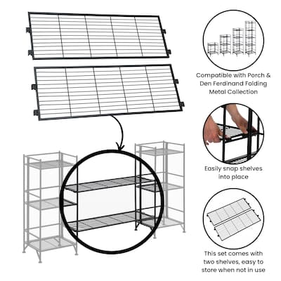 Convenience Concepts Xtra Storage Shelf Deluxe Metal Extension Set of 2