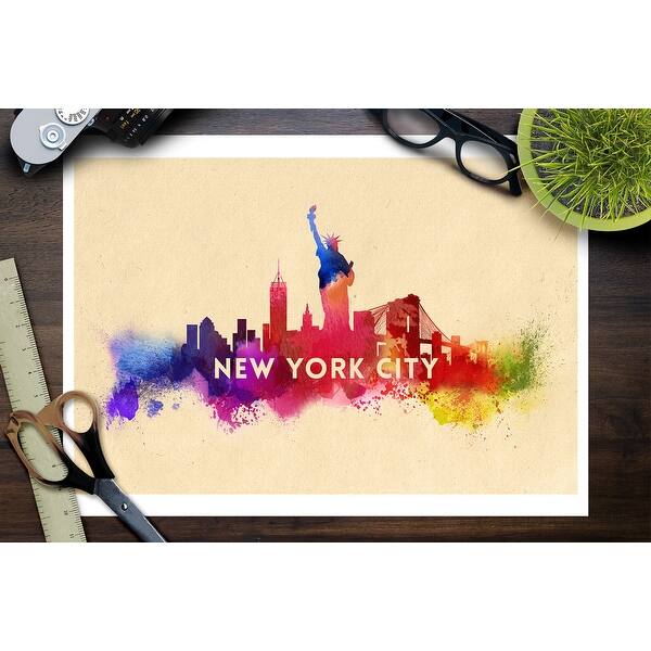 Shop New York City New York Skyline Abstract Lantern Press