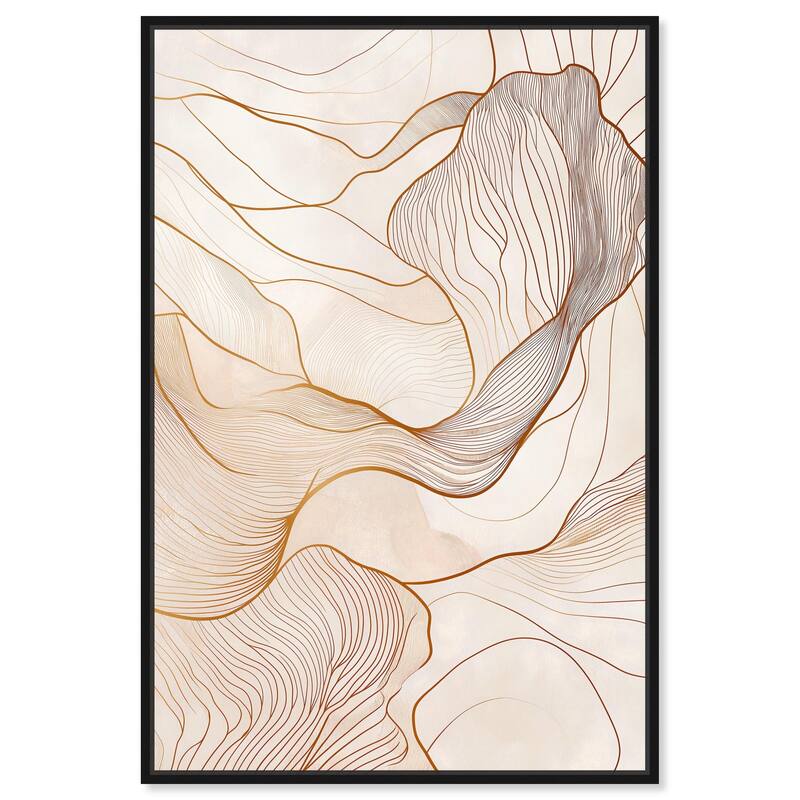 Contoured Reverie II Canvas by Art Remedy - 30" x 45" - Black